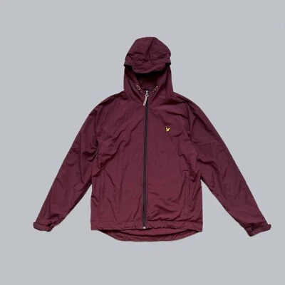 LYLE & SCOTT Men's Casual Bordeaux Lined Windbreaker Hoodie Jacket Size XL - Image 1 of 4