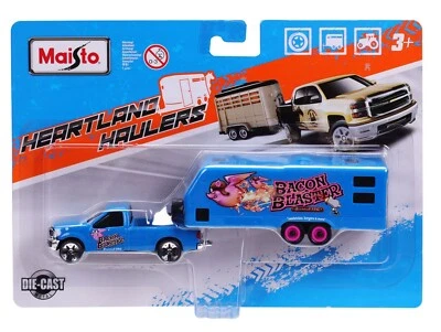Remolque de comida para barbacoa Maisto Heartland Haulers Ford F-350 camioneta bacon blaster Foto 1 de 4