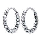 Stainless Steel Round Huggie Earrings