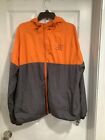 Walt Disney World Parks Men's Xl Windbreaker Jacket 1971 Orange Gray Full Zip
