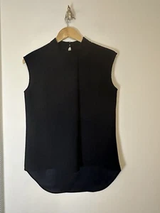 Ladies Ted Baker Size 2 UK 10 Black High Neck Vest Top - Picture 1 of 4