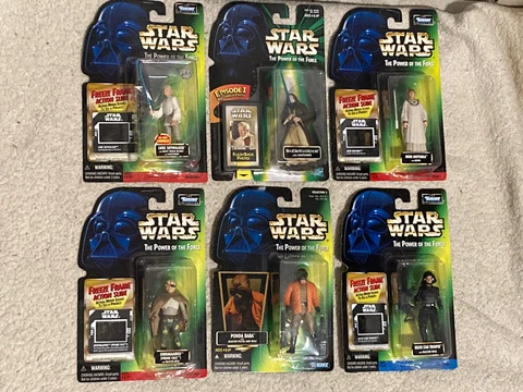 Kenner Star Wars Power of the Force Figures Lot of 6 - Luke, Obi Wan, Ponda Baba Cover