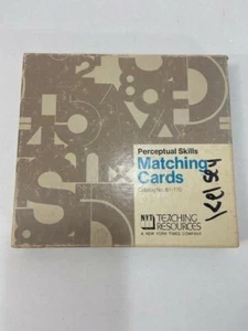 Vintage 1970’s Perceptual Skills Matching Cards Memory Game Teaching Resources - Picture 1 of 5