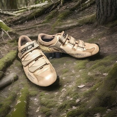 Женские велосипедные туфли Sidi Millenium размер США 8,5 евро 41 Вт серебристые и белые, Италия  - Изображение 1 из 4