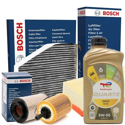 KIT TAGLIANDO 4 FILTRI BOSCH 4LT OLIO TOTAL ECS 5W30 PEUGEOT 208 1.6 HDI - Bild 1 von 4