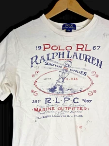 Polo Ralph Lauren T Shirt Boys Youth Size Large 14 / 16 Sailing Nautical Ship - Picture 1 of 10