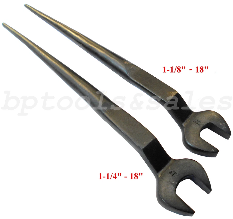 CAL HAWK TOOLS 2pc Iron Worker Spud Wrench Construction Wrench 1-1/4" & 1-1/8" Aligning Bar Set