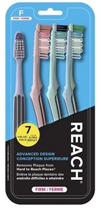 Toothbrush Reach Advanced Design Firm Bristles 7 Count Value Pack Ergonomic - Picture 1 of 6