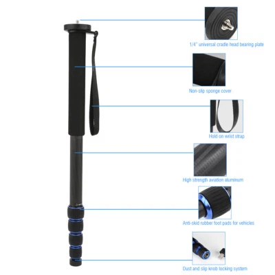 C-222 Carbon Fiber Outdoor Telescopic Monopod Tripod Mountaineering Cane AUU - Image 1 of 4
