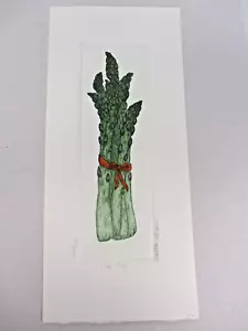 FIRMADO MARTHA HANSON EDICIÓN LIMITADA "TIP TOP" IMPRESIÓN DE ESPÁRRAGOS - Imagen 1 de 2