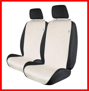 Coppia Schienali Universali Auto Coprisedili Traspiranti Freschi Estivi Bianchi - Bild 1 von 3