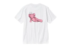 Uniqlo UT x Kaws White/Pink Unisex Mens Casual T-Shirt Brand New - Picture 1 of 2