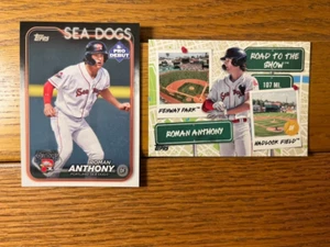 Lot (2) Roman Anthony 2024 Topps Pro Debut Base & Road to Show Insert RC Red Sox - Picture 1 of 2