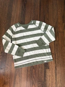 Gap Kids Boys Green And White Striped Long Sleeve Shirt Size Medium/8 - Picture 1 of 12