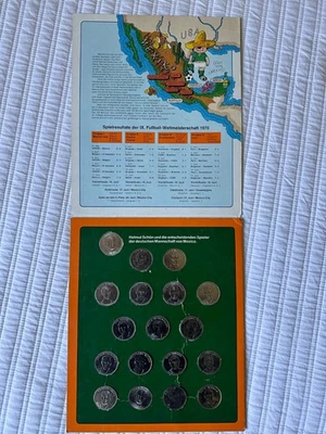 Münzen Fußball Mexico 70 Shell unser weltmeisterliches Team Klappformat - Bild 1 von 4