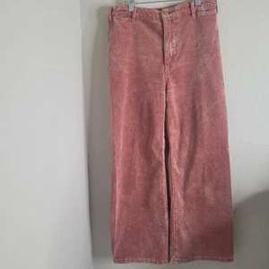 Pilcro Anthropology Gr. 27 Hose Cord weites Bein Kunsttaschen Reißverschluss Knopf - Bild 1 von 9