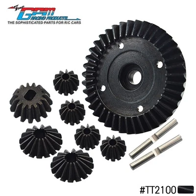 GPM Steel Ring Gear & Bevel Gear For TAMIYA TT02/TT02B - Image 1 of 4
