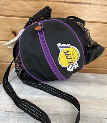 Vintage NBA LA LAKERS Full Size Basketball Ball Travel Carrying Case Bag - Image 1 of 4