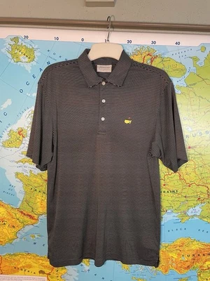 Polo Hombre Masters Performance Blanco y Negro Rayas Talla Grande 100% Poliéster Foto 1 de 4