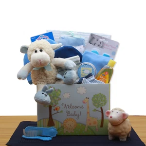 Welcome New Baby Gift Box - Blue | Baby Bath Set, Gift Basket, and More - Picture 1 of 1