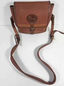 Vintage Dooney & Bourke Allwetter Umhängetasche britisch hellbraun aus Leder - Bild 1 von 11