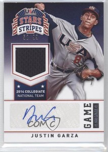 2015 Panini Stars and Stripes Game Gear Signatures /99 Justin Garza #51 Auto