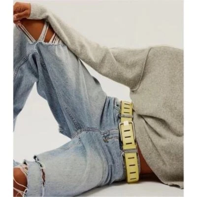 New- Free People We The Free Jona Belt In Metallic Bronze, Purple, Yellow - Image 1 of 4