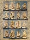 Lot of 16 Frank P. Zaso Art Postcards ~ Training Ships From Original Paintings