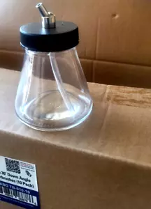 10pk Airbrush 2.7oz Glass Jar Bottles 30° Angle Adapter Lid Assembly Dual-Action - Picture 1 of 4
