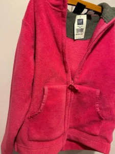 Gap Kids Gilrs Fleece Zip Hooded Pink Outdoor Jacket Medium FAST FREE SHIP NWT - Picture 1 of 7