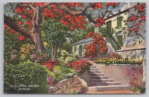 Postal de Par-La-Ville Gardens en Bermudas c1945 - Imagen 1 de 2