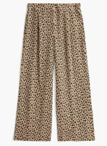 J. Crew Relaxed Fit 100% Silk Pull On Cropped Wide Leg Pants Size 4 - Picture 1 of 7
