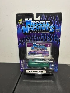 MUSCLE MACHINES 49 MERCURY COUPE GREEN DIE CAST CAR 1/64 SCALE 02-30 New NIB - Picture 1 of 4