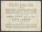 Paris France: 1952 Invitation Actress ODETTE JOYEUX Book Signing COTÉ JARDIN