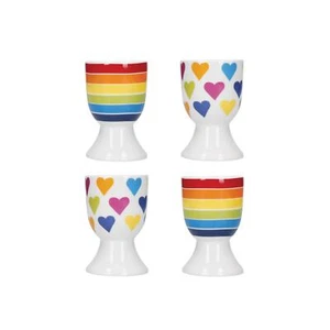 KitchenCraft Rainbow Egg Cups Set Of 4 - Picture 1 of 3