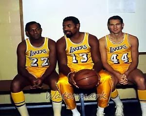 71 NBA Los Angeles Lakers Baylor Chamberlain West Schließfach Zimmerfarbe 8 x 10 Foto - Bild 1 von 1