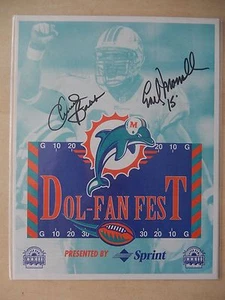 Hoja de autógrafos autografiada de 8 1/2' X 11" Charlie Babb - Earl Morrall Dolphins - Imagen 1 de 2
