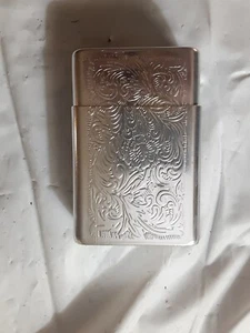 Portasigarette vintage in metallo porta tabacco uomo argento, 3-3/4"x 2-3/8"x1,06" - Foto 1 di 7