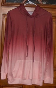 Amazon Orange Pullover Hoodie Medium Top Long Sleeve Amber Activewear Shirt Top - Picture 1 of 5