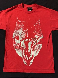 The Hundreds X Jurassic Park Men's Red T-Rex T-Shirt Glow in Dark Tee Medium - Picture 1 of 6