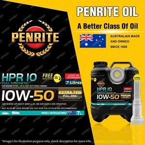 Penrite HPR 10 10W-50 Engine Oil 7L for Toyota LiteAce Spacia Starlet Stout - Picture 1 of 2