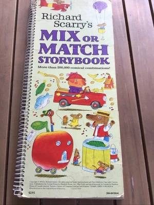 Richard Scarry's Mix or Match Storybook book 200,00 Comical Combinations Vintage Foto 1 de 4
