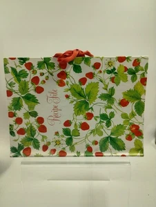 Ancien classeur de recettes fraise poinçon organisateur de livre 10x7,25" livraison gratuite - Photo 1/5