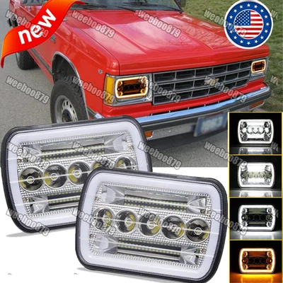 2 шт светодиодных фар дальнего/ближнего света DOT 5x7 7x6 дюймов для Chevrolet S10 Blazer 1983-1994 - Изображение 1 из 4