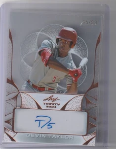 2024 Leaf Trinity Baseball Devin Taylor Bronze Acetate Autograph 45/99 - Bild 1 von 1