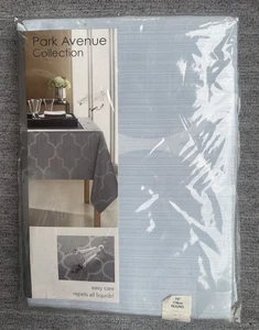 Bardwell Linens NEW Opened Park Avenue 70” Round Blue Tablecloth Water Repellent - Picture 1 of 6