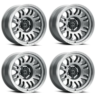 Juego 4 llantas 20" Vision 409 Inferno gris satinado 6x4,5 llantas 12 mm para Dodge Suzuki Foto 1 de 4