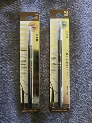 (2) Milani Precision Brow Retractable Brow Pencil Sealed 130 - Soft Brown - Image 1 of 2