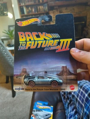 Máquina del tiempo Hot Wheels Premium 2022" Regreso al futuro III" 1955 1:64 como nueva Foto 1 de 4