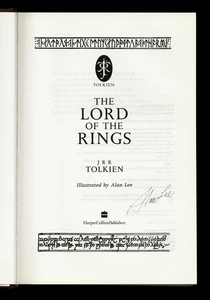 ❤️ J.R.R. Tolkien The Lord of the Rings Seigneur des anneaux 1991 Alan Lee signé - Picture 1 of 16